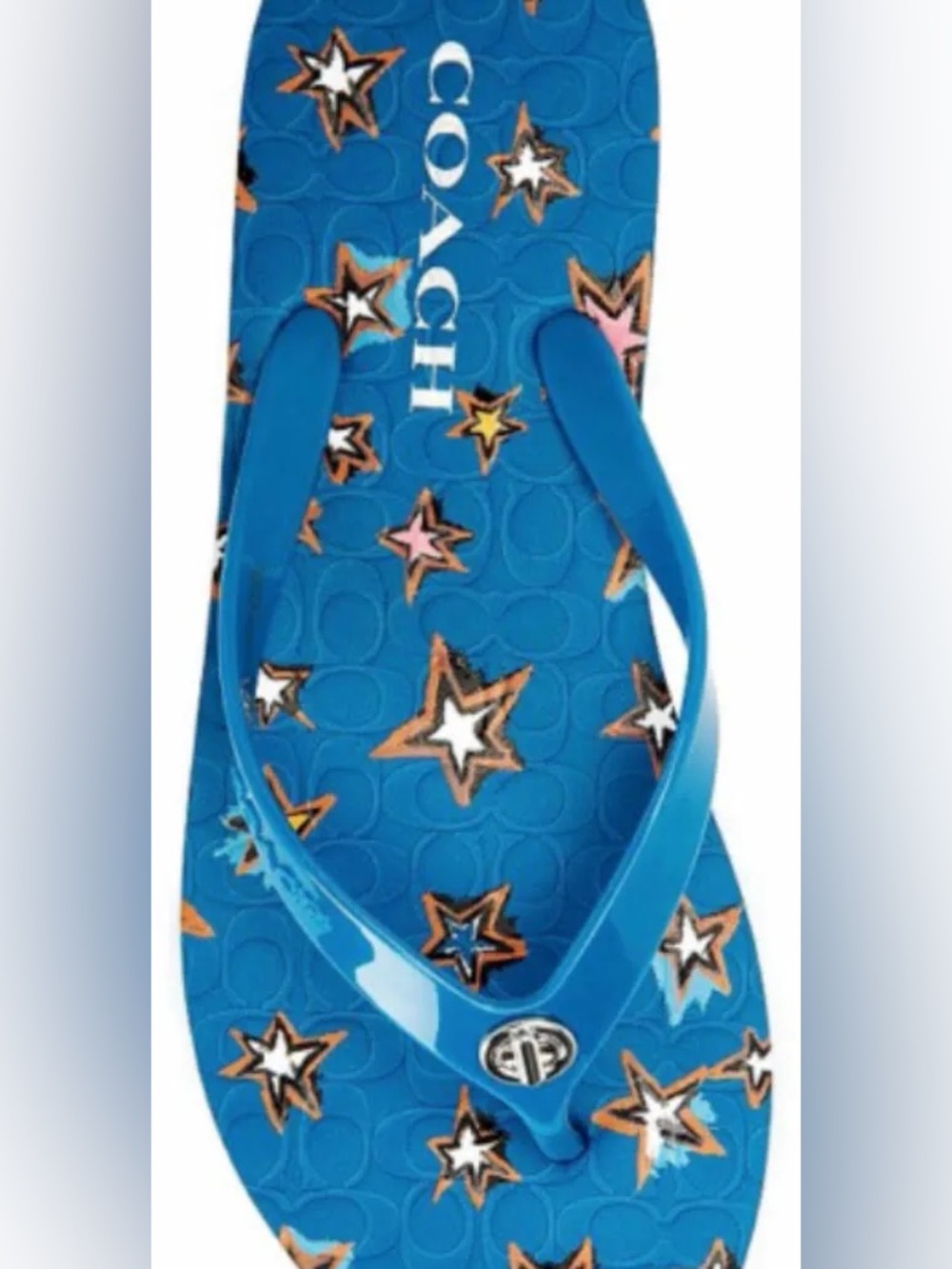 Coach Blue Star-Print Flip Flops - Picture 2 of 2